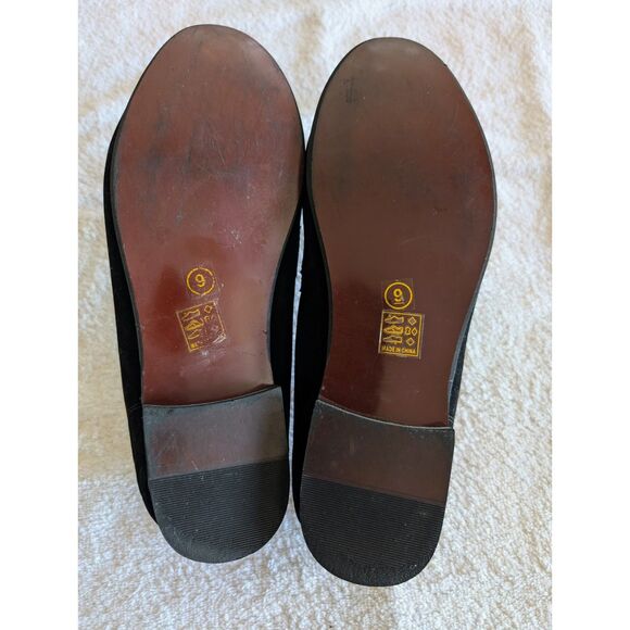 Meijiana Luxury Velvet Horsebit Loafers Men 9 Black Gold Dress Slip On main image 4
